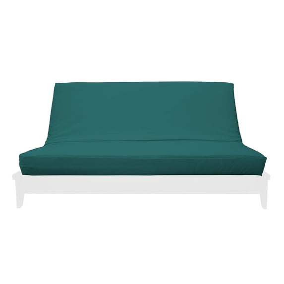 Premium Cotton/Polyester Futon Cover by Prestige Furnishings - Solid Collection - Solid Teal - Queen Size (60" x 80")