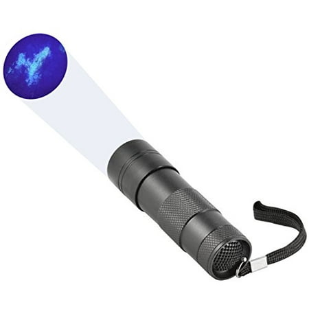 BlackLight Flashlight Detector by Hot Spot - UV Pet Urine Detector Flashlight for Dog & Cat Stains Odors on Carpet, Rugs Furniture & Clothes (With AAA Batteries (Best Way To Remove Cat Urine Smell From Clothes)