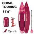 thumbnail image 1 of Aqua Marina CORAL 11' 6" Touring Inflatable Stand Up Paddle Board iSup, 1 of 8
