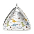 thumbnail image 3 of Lsque Dinosaur Printed Long Tissue Box Cover Holder, Facial Paper Organizer Dispenser,Triangle with Bottom Belt, PVC Leather Decorative Organizer, 3 of 9