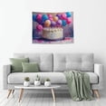 thumbnail image 5 of Kdxio Colorful Balloon Cake Celebration Wall Hanging Tapestries Banner For Bedroom College Dorm Home Living Room Party Decor 29X37 In, 5 of 8