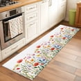 thumbnail image 2 of Spring Watercolor Area&nbsp;Rug 2x6ft Colorful Flower Wildflower Green Leaf Non-Slip&nbsp;Washable Square&nbsp;Rugs Soft Felt Indoor Floor Mat for Bedroom Kitchen Living Room Bathroom, 2 of 9