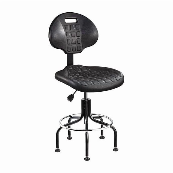 Bevco Polyurethane Task Chair, 24" to 29", No Arms, Black 7600-BLK