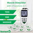 thumbnail image 2 of TESMED Fit 5.8: Estimulador muscular para EMS, TENS, Masaje (3 funciones en 1), 22 programas, 6 de ellos personalizables, ideal para aliviar el dolor y estimular los músculos del abdomen, glúteos y pe, 2 of 5