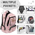 thumbnail image 7 of HUIACONG Pink Capybara Boba Print School Backpack for Teens Girls Boys Age 7-18 Sturdy Water Repellent Bookbag with Adjustable Padded Straps Multi Pockets for School Travel Daily Use, 7 of 7