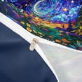 thumbnail image 3 of Manfei Abstract Starry Sky Duvet Cover Set for Boys Girls,Kids Teens Happy Camping Bedding Full,3-Piece,No Comforter,Navy Blue Reversible,Luxury Bedroom Decor, 3 of 5
