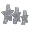 thumbnail image 4 of Northlight Set of 3 LED Lighted Silver Stars Outdoor Christmas Decorations 24", 4 of 5