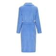 thumbnail image 5 of Gaexia Bath Robes For Women Coral Bathrobe Long Sleeve Winter Wear with Pockets and Belt Soft Flannel Nightgown Elegant Cardigan Style Comfort, 5 of 7