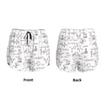 thumbnail image 2 of JUNZAN Chemical Formulas Print Women's Athletic Gym Running Shorts with Phone Pockets - Workout Shorts-Small, 2 of 5