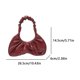 thumbnail image 2 of Bolsas para Mujeres Bolso Axila Plisada Color Sólido Hombro Retro Rouched () Rojo, 2 of 8