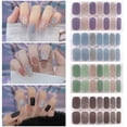 thumbnail image 2 of 14Tips DIY NAil Art Making Simple Self-Adhesive Foil Glittering French Manicure Decal Gel Nail Polish Strips Gel Nail Stickers Gel Full Nail Wraps Nail Art Stickers BLACK, 2 of 6