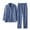 Dark Blue, variant on Plebaso Women's Fleece Pajama Set Winter Warm Fuzzy Top and Pants Lounge Set Loungewear Homewear