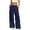A-Navy624, variant on SONXAHE Women's Fold Over Waist Capris Flared Yoga Daily Cropped Trousers