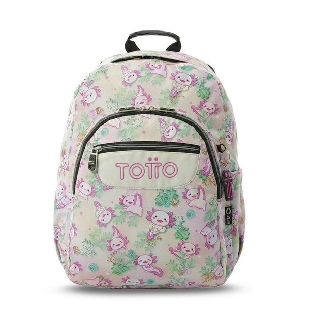 TOTTO Mochila Escolar Grande para Niña Porta Laptop 14 Repelente a Líquidos | 20 L - ACUARELA Multicolor G
