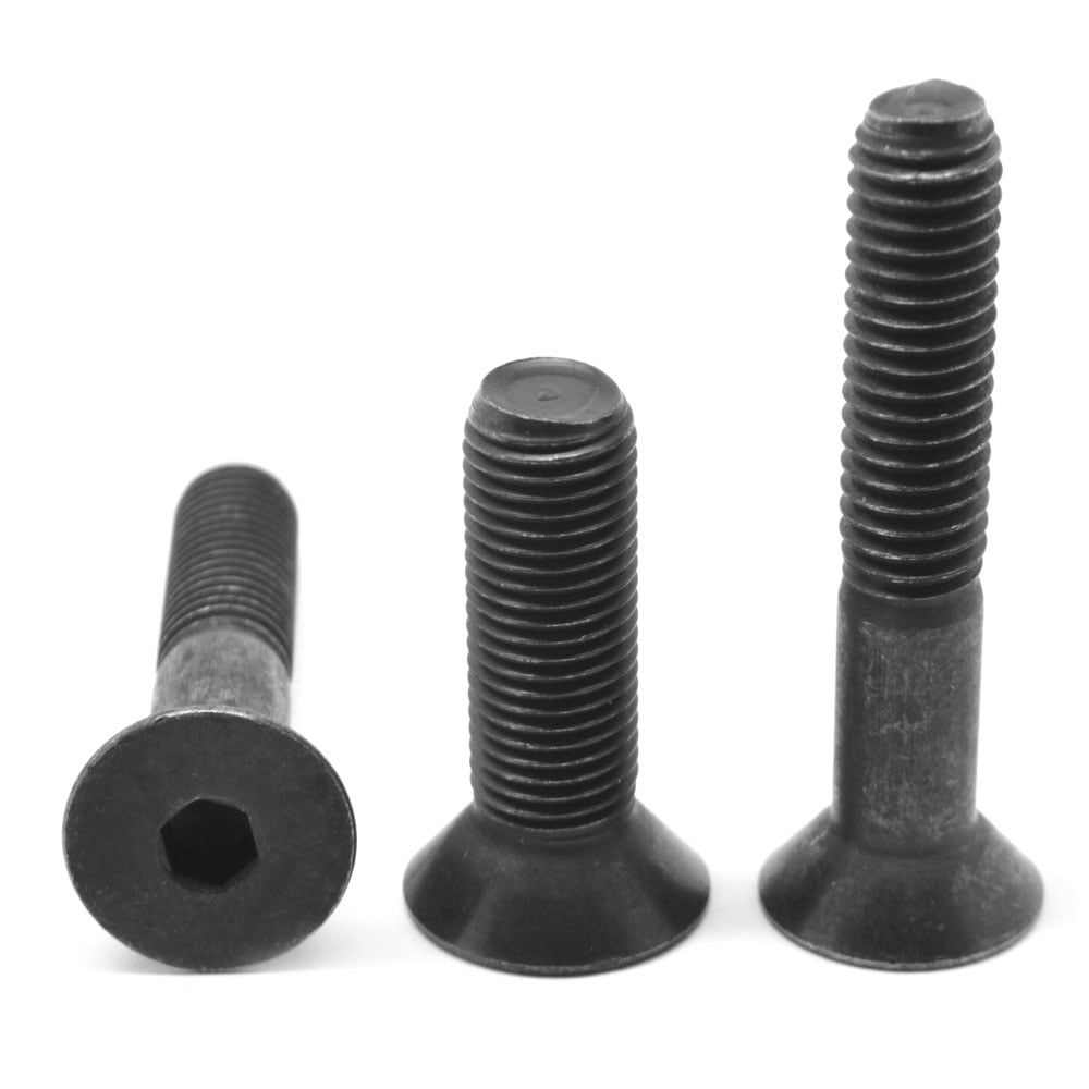 5/8"-11 x 1" (FT) Coarse Thread Socket Flat Head Cap Screw Alloy Steel  Black Oxide Pk 100