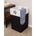 thumbnail image 5 of BIRDROCK HOME Folding Cloth Laundry Hamper with Handles - Dirty Clothes Sorter - Easy Storage – Collapsible Bin – Home Organization – Black and White, 5 of 9