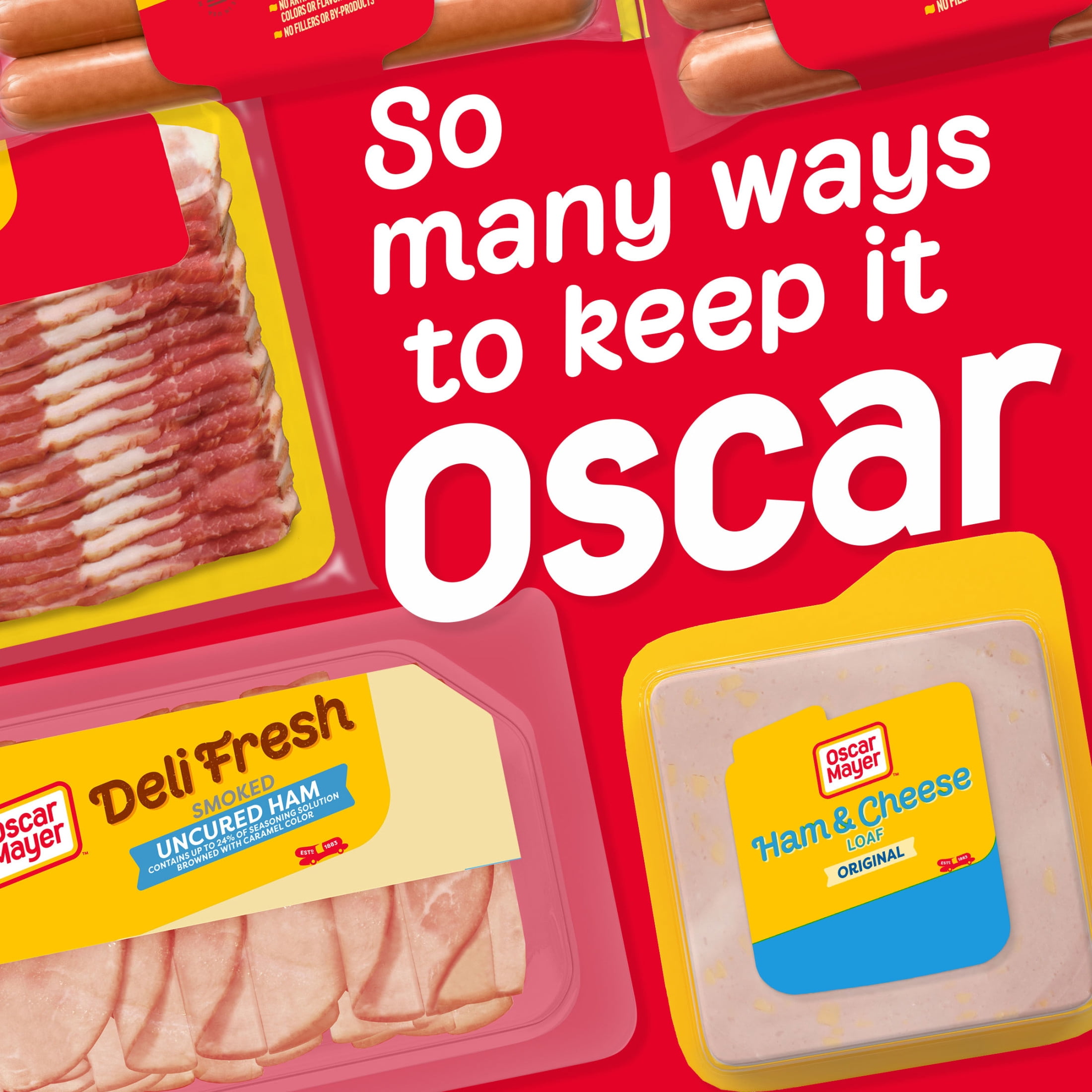 Oscar Mayer Ham & Cheese Meat Loaf Deli Lunch Meat with Real Kraft Cheese, 16 oz Package