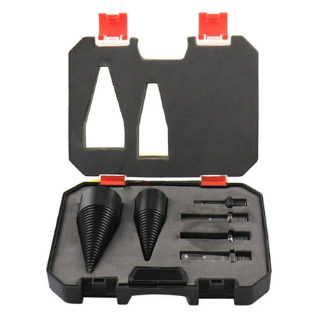 SunniMix 6 Pieces Wood Log Splitter Splitting Drill for Electric Drill Sturdy