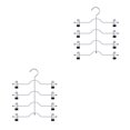 thumbnail image 1 of jesticaly Multi-Functional Skirt Hanger 4 Tier Pants Holder Clip Steel Adjustable Space Saving Trousers Hanging Rack Clothes Storage Rack 2Set, 1 of 6