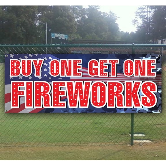 Fireworks 13 oz Vinyl Banner With Metal Grommets