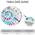 thumbnail image 6 of Colorful Tie Dye Pattern Round Fitted Tablecloth with Elastic Edge,Dining Table Cover Waterproof,Outdoor Round Tablecloth for Camping,Dining,Indoor and Outdoor, 6 of 7