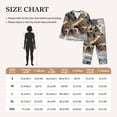 thumbnail image 4 of Salouo Wolf Family Winter Wonderland Pattern Women's Pajamas Set Long Sleeve Button Down Sleepwear Soft Pj Lounge Sets for women 2 Piece Pjs Set with Long Pants-Medium, 4 of 7