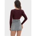 thumbnail image 6 of Women's Shirts Long Sleeve Casual Fall Top Button Ribbed Knit Basic Blouses, 6 of 6