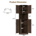thumbnail image 2 of ChVans Farmhouse 68" Tall Corner Cabinet w/4 Barn Doors, 5 Tier Bookcase Storage Cabinet with Adjustable Shelves, Corner Storage Cabinet for Bathroom,Living Room,Kitchen, Brown, 2 of 9