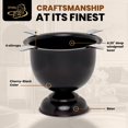 thumbnail image 4 of Stinky Cigar Tall Cigar Ashtray with 4 Stirrups, Cherry Black | Windproof Design with 4.25 inch Deep Bowl Ashtray for Indoor & Outdoor Use | Perfect Cigar Accessory for Aficionados & Home Decor, 4 of 15