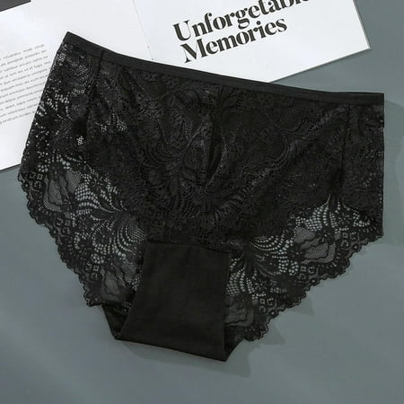 

Xmarks Women s Sexy Lace Briefs Ice Silk Comfortable Soft Breathable Panties Underwear Seamless Bikini Briefs S-L