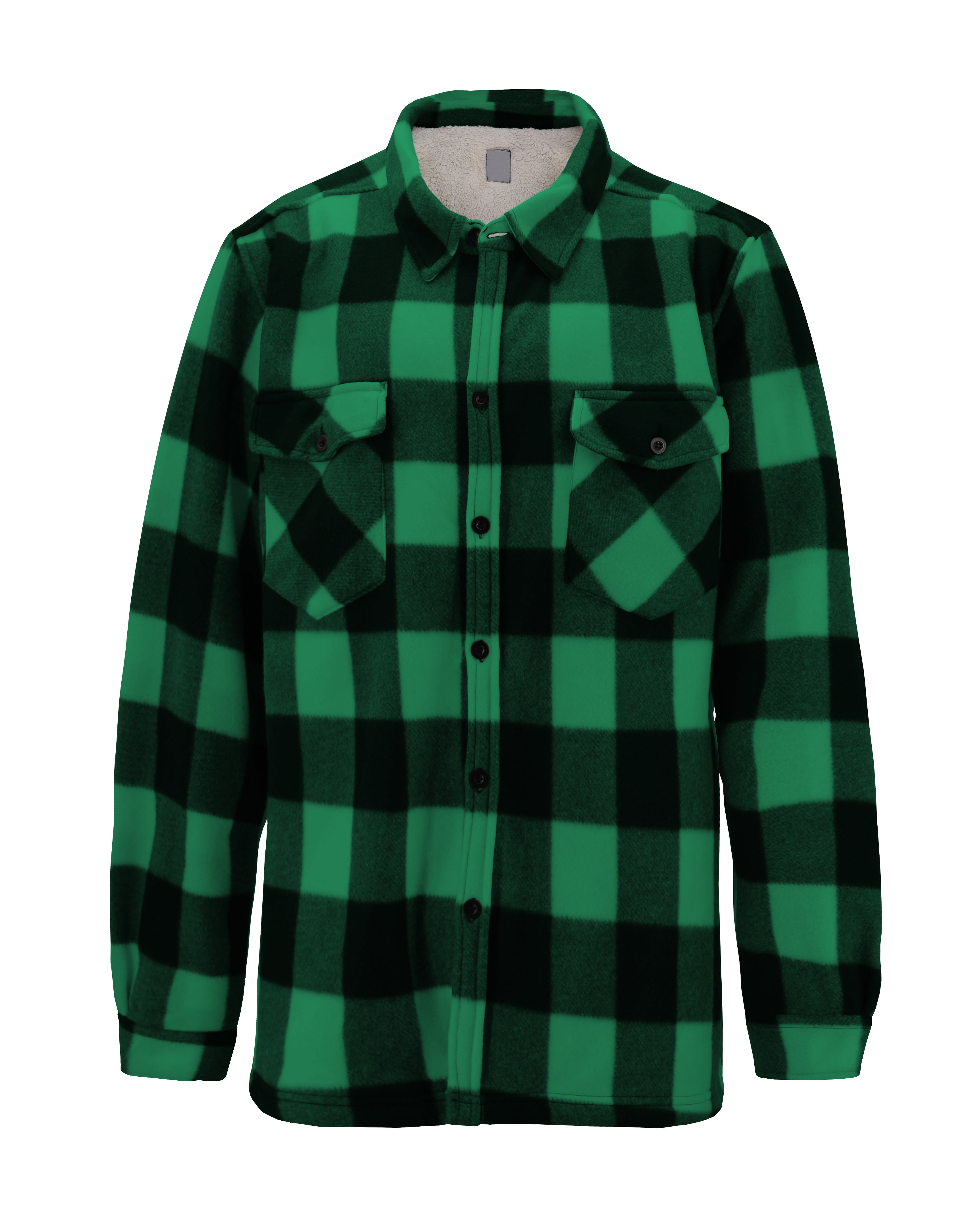 Men's Casual Flannel Button Up Plaid Fleece Warm Sherpa Lined ...