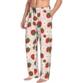 thumbnail image 6 of Gukieu Strawberry Floral Print Men's Home Trousers, Elastic Drawstring Home Pajamas Clothing Suitable for Adult Men-Small, 6 of 6
