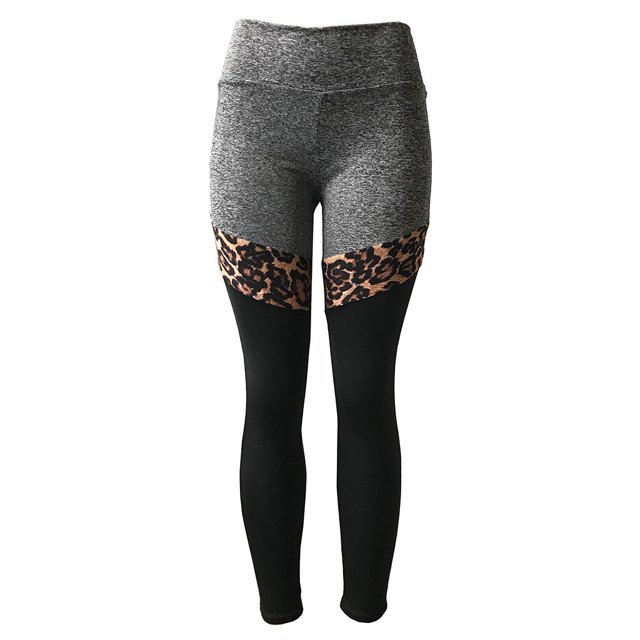 Pantalones de Yoga Gibobby mujer Cintura deportiva elásticos de bloque de retazos Gris XL