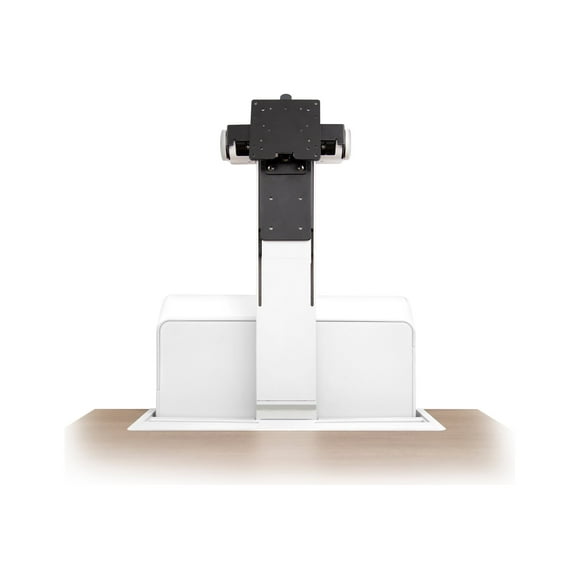 Ergotron WorkFit Elevate Single LD Monitor - Mounting component (quick release bracket, mounting hardware, pivot mount, lift engine) - for LCD display - snow white - screen size: up to 27"