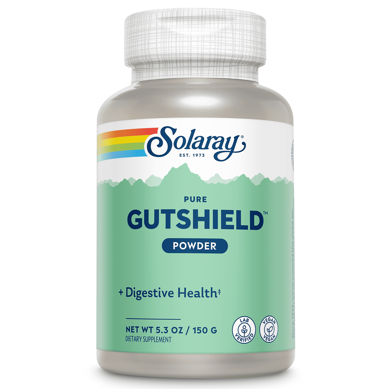 Solaray Pure GutShield Powder | Digestive Gut Health Support for Adults | L-Glutamine, Vitamin C, Zinc | 150g, 30 Serv