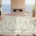 thumbnail image 2 of Design&I 4'x6' Washable Area Rug Trash Symmetrical Distressed Centered Typography Vintage Decorations for Dorm Room, Living Apartment, Flatweave Daily Traffic Ready, 2 of 7