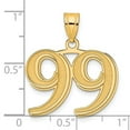 thumbnail image 3 of Diamond2Deal Mother's Day Gift 14K Yellow Gold Polished Etched Number 99 Pendant for Women, 3 of 7