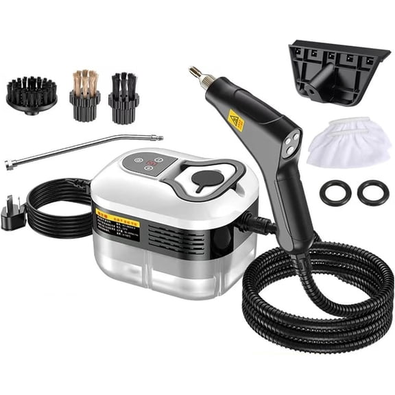 Sakerplus Aless  1500W Handheld High-Temperature Pressurized Steam Cleaner Handheld Steam Cleaner, 1800ml Tank Steam Cleaner Handheld, Multi-Surface Cleaning for Kitchen, Tile, Grout (White)M