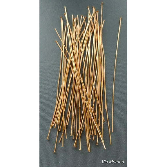 3" 24g Brass Wire Wrapper Head Pins (Pack 50). Use them in conjunction with our Snapeez Jump Rings The Ultra Secure | No Solder Jump Ring.  Made in USA.