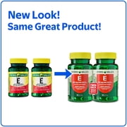 Spring Valley Vitamin E Dietary Supplement Softgels for Heart Health, 180 mg, 200 Count Twin Pack