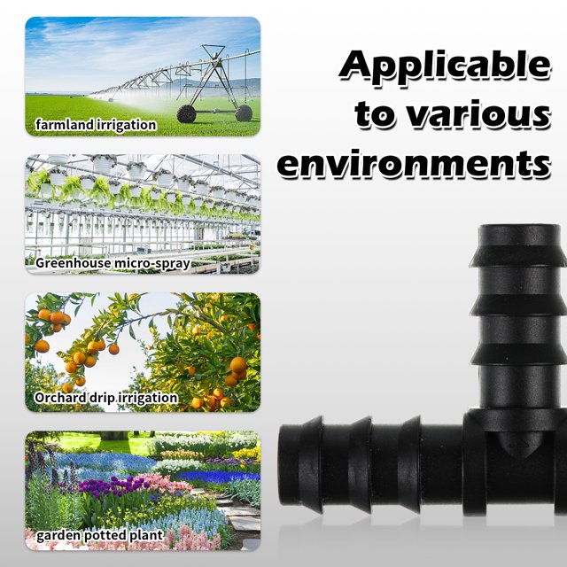 Ruiboury 12pieces Efficient Garden Barbed Connector - Quick And Simple To Install Wide Applications Fit Size 1Set