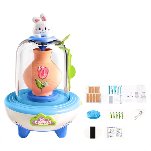 XWSHYW Juguetes para Niños Pequeños Mini Máquina de Alfarería con Yema Del Dedo, Juego para Niños, Juguete para Regalo para Estudiantes de Escuela Primaria Que No Quema