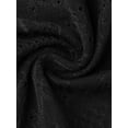 thumbnail image 5 of INSPIRE CHIC Women's Pointelle Pajama Sleepwear Solid Camisole Tops with Shorts Double Strap Loungewear Sets XL Black, 5 of 6
