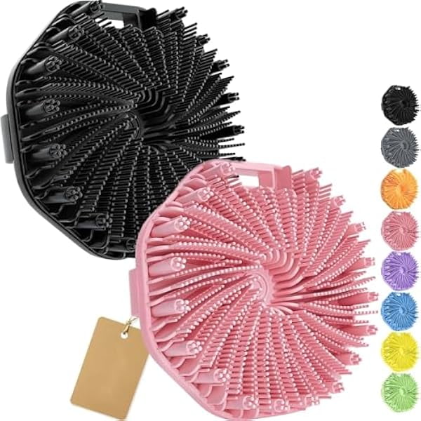wonima11 2Pcs Silicone Body Scrubber, Exfoliating Body Scrubber for Sensitive Skin, Silicone Scrubber Body, Silicones Body Brush for Showering