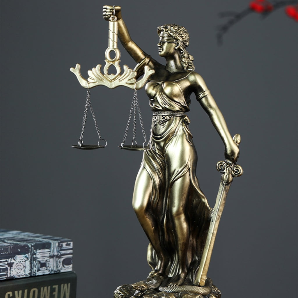 Fairness Goddess Miniature Resin Lady Justice Figurine Ornament for Attorneys
