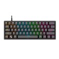 thumbnail image 1 of Teclado BAJEAL G101 61 teclas Teclado mecánico con cable Teclado con retroiluminación RGB PBT Inyección de dos colores Teclado mecánico Interruptor azul negro BAJEAL Teclado, 1 of 5