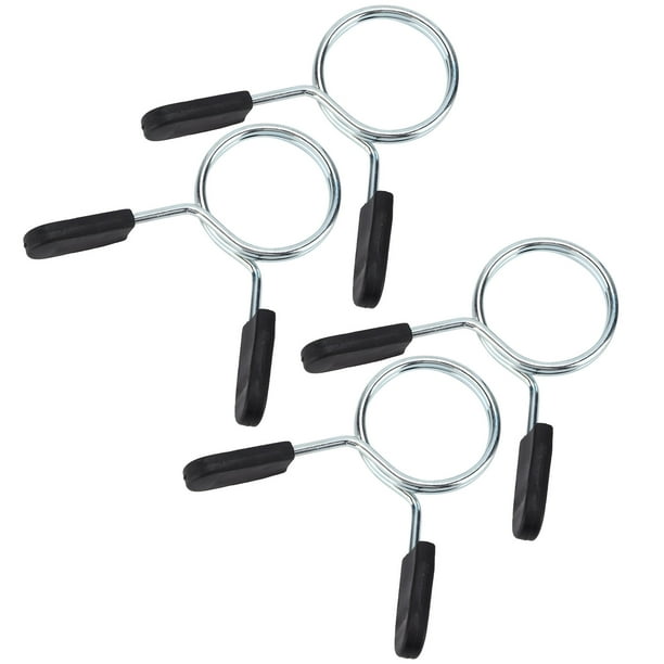 Abrazadera con clips para mancuernas, 4 piezas, abrazadera para barra, abrazadera con resorte para barra, clip para cuello con resorte, bloqueo de cuello con barra, grado profesional
