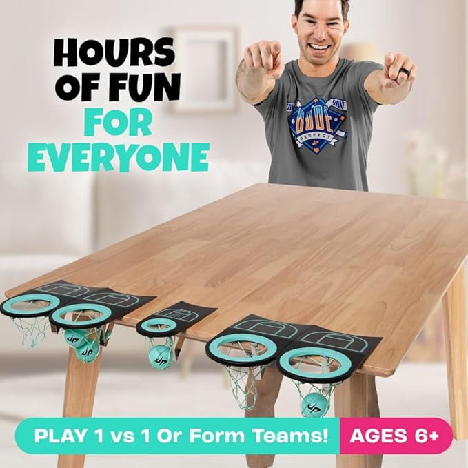Dude Perfect Tabletop Roll, a Target Toss Game, for Kids and Adults, Great for Family and Friend Game Night, Perfect for a Gift and Parties, Ages 6+