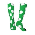 thumbnail image 5 of Lsque Green And White Polka Dot Printed Crew Socks Men's Women's LightWeight Thin Casual Calf Socks ,Knee High Socks,Cotton Socks, 5 of 9
