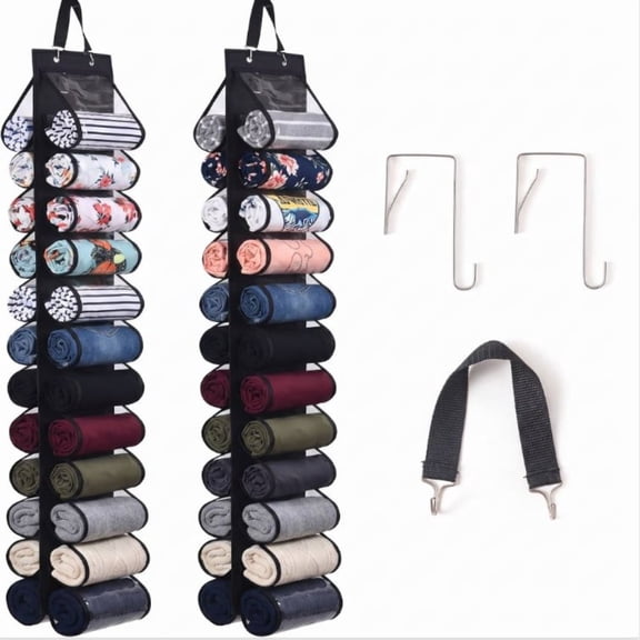 Garment Organizer Hanger, Foldable 24-Slot Rack for Home Wardrobe Storage